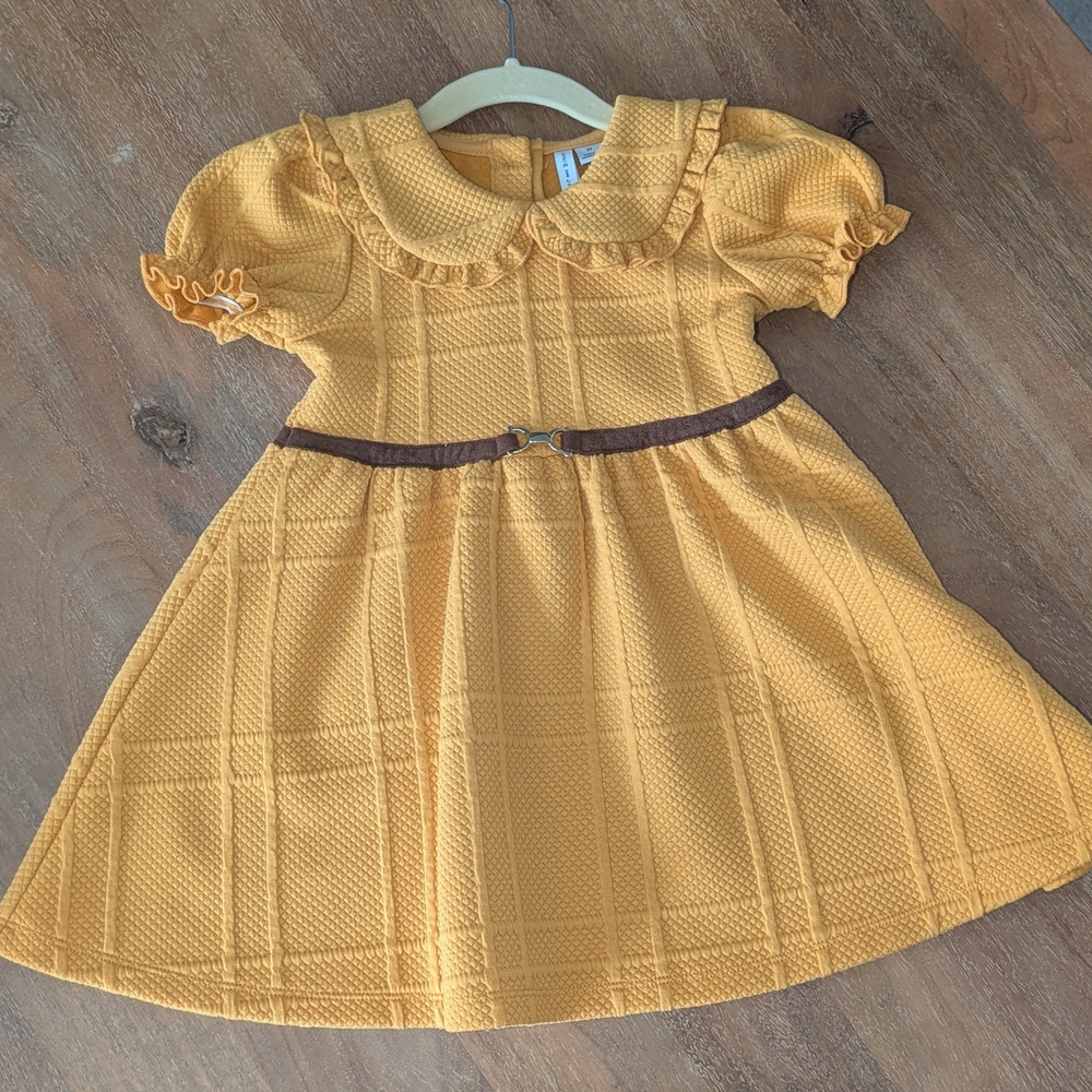 Janie and Jack 2T Mustard Yellow Dress